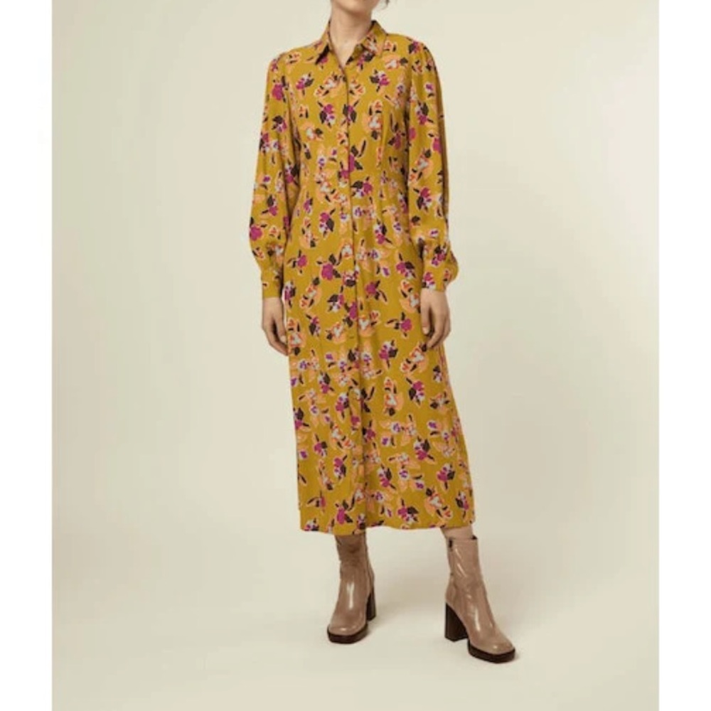 Frnch Paris Kamela Woven Floral Print Long Dress size xs